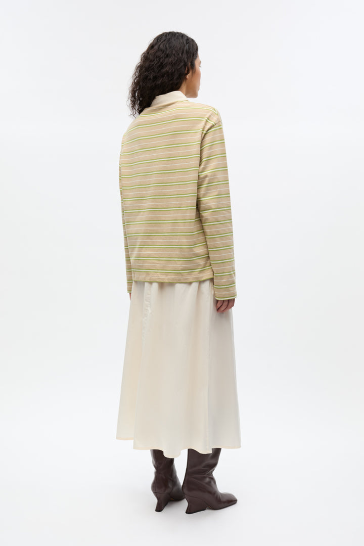Enkulla Ls Polo St 5310 - Pale Fern Stripe