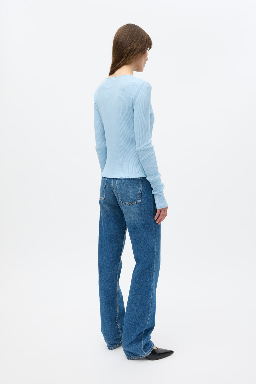 Envolvi Ls Long Cardigan 7275 - Powder Blue
