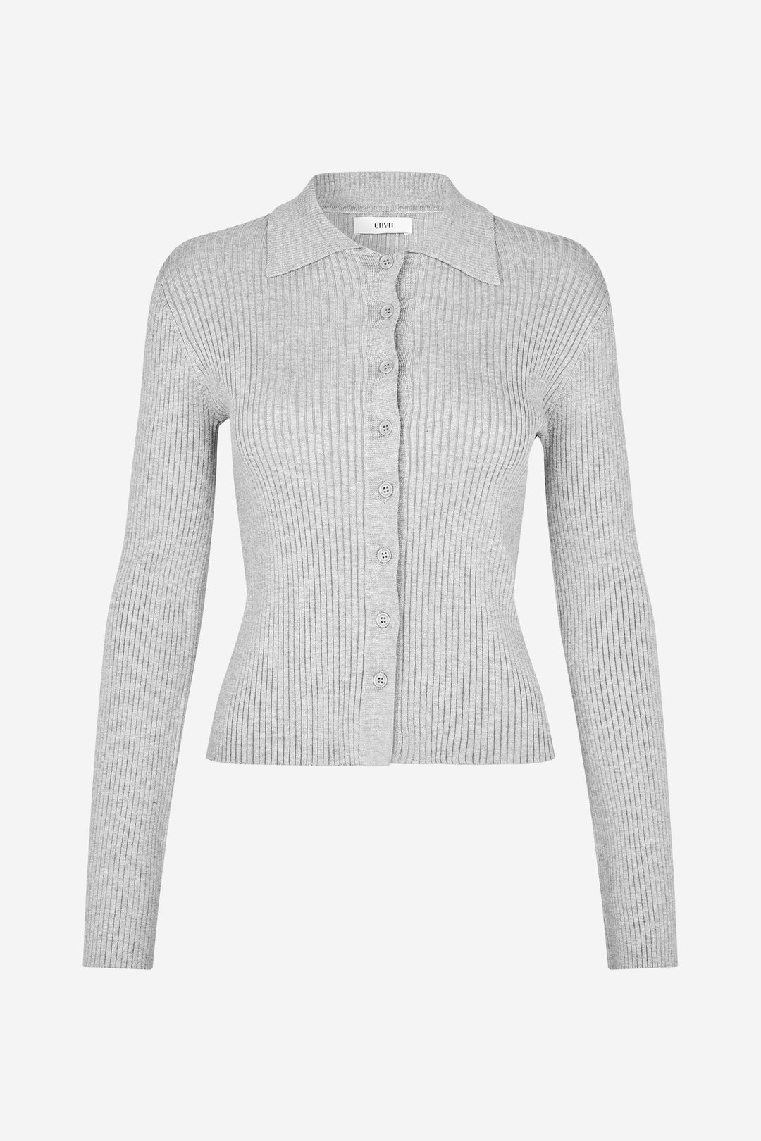 ENNEVADA LS CARDIGAN 7231 - Light Grey Mel