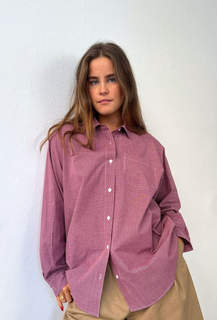 Vega Shirt - Mini Bordeaux Check
