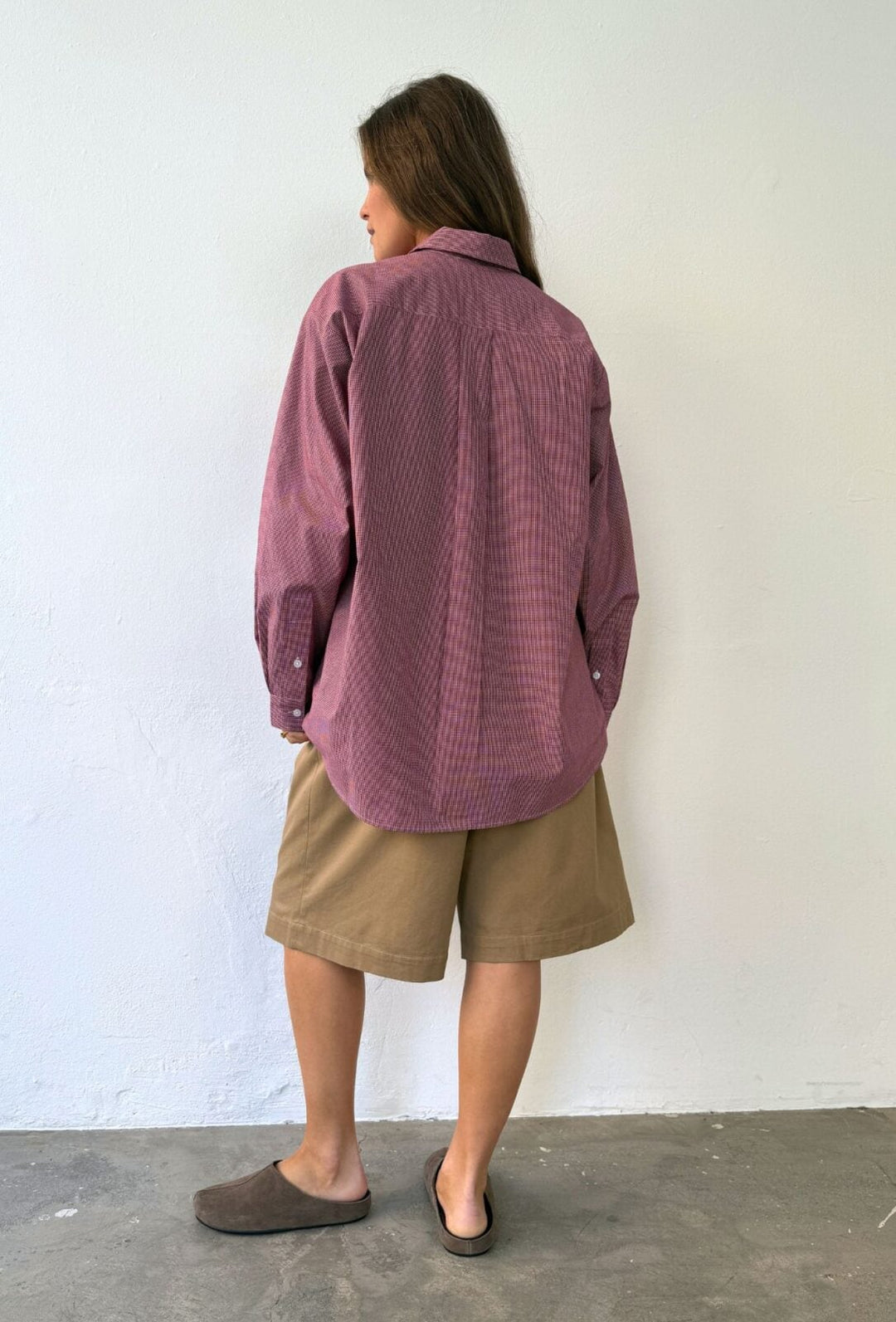 Vega Shirt - Mini Bordeaux Check
