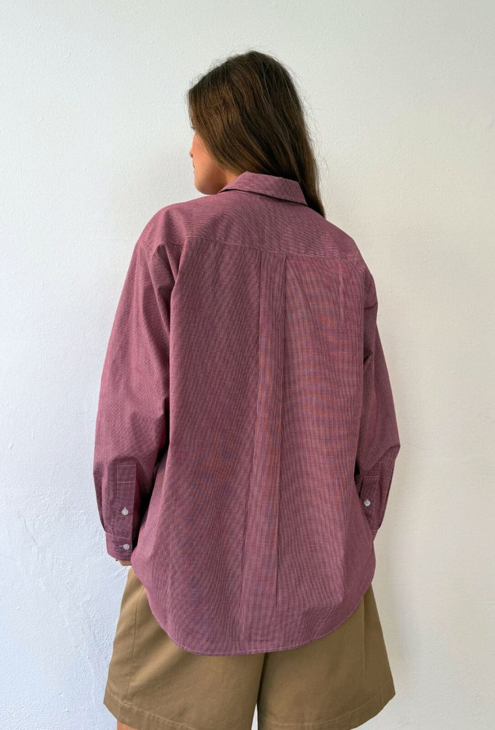 Vega Shirt - Mini Bordeaux Check