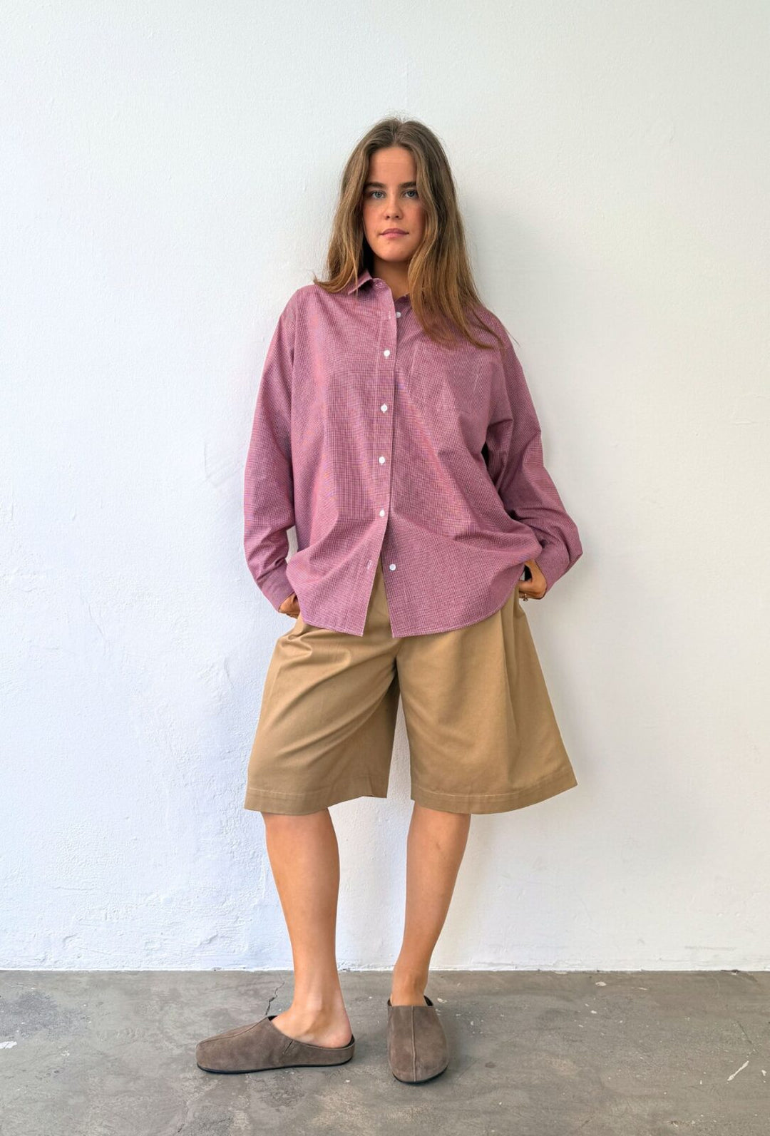 Vega Shirt - Mini Bordeaux Check