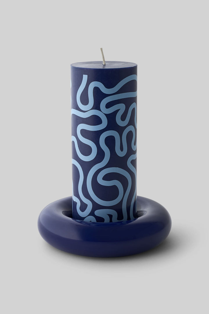 Bob Candle Holder - Large - Dark Blue