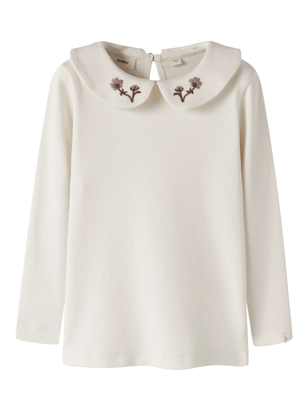 Nmffundo Emb Ls Slim Top Lil - Turtledove Bark Flower