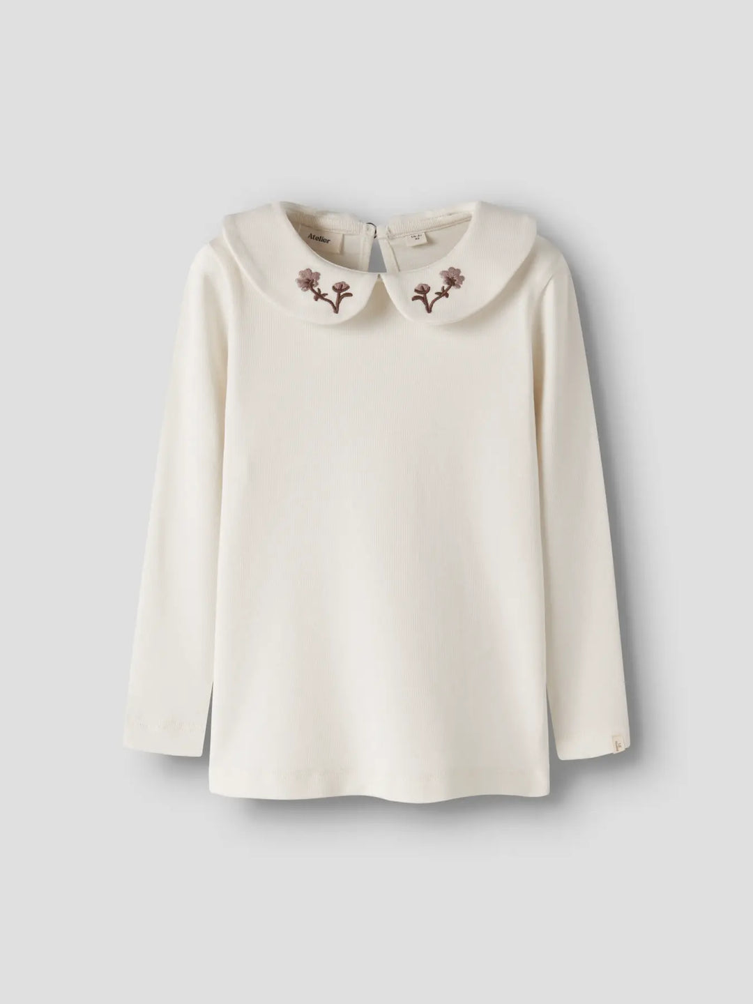 Nmffundo Emb Ls Slim Top Lil - Turtledove Bark Flower