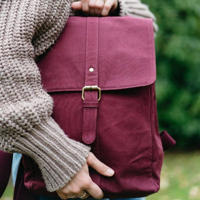 Organic Backpack - Burgundy