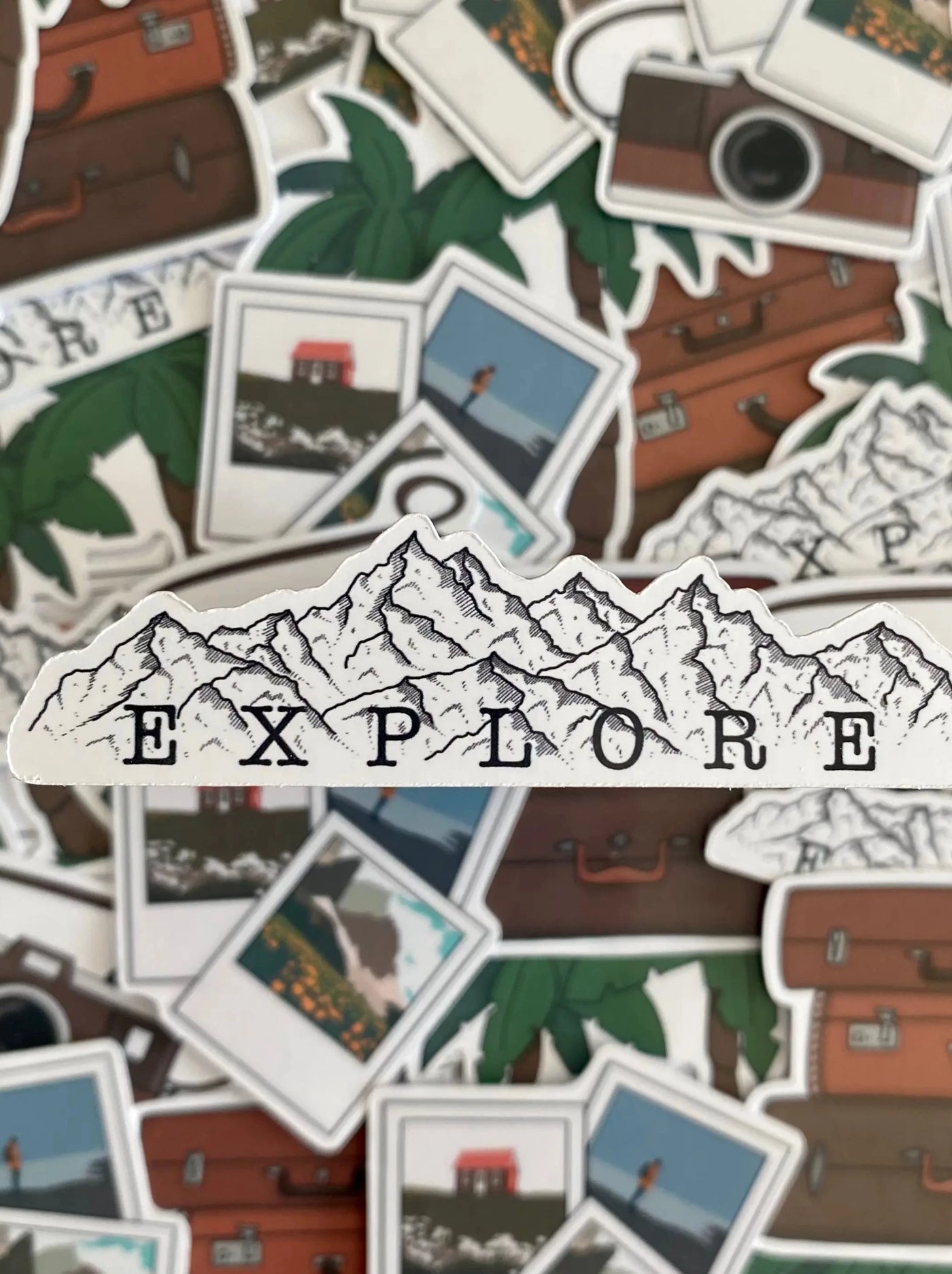 Explore - Sett med 5 klistremerker