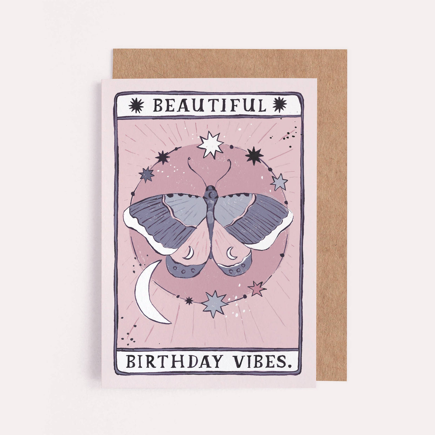 Moth Birthday Vibes Card | Birthday Card | Tarot Cards