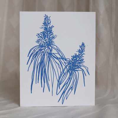Botanical Art Print In Cobalt