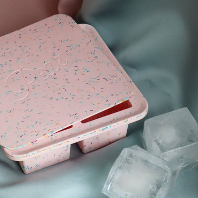 Extra Large Ice Cube Tray - Pink Speckled
