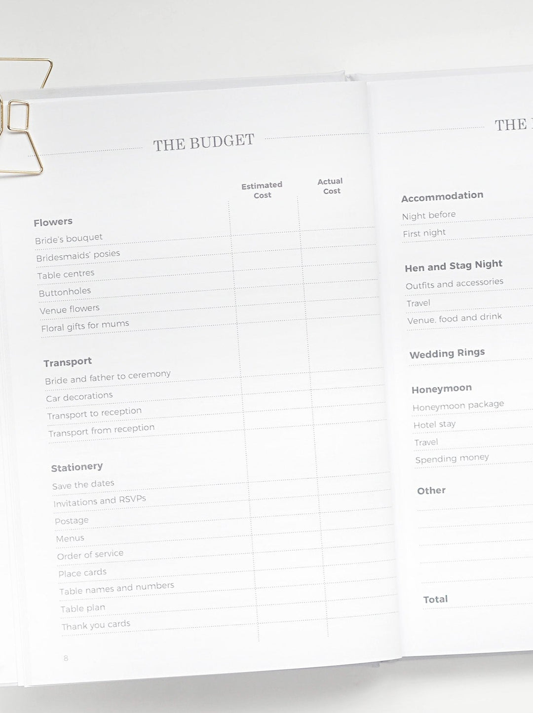 Wedding Planner - Navy blue