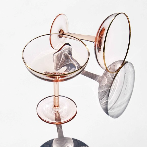 Coupe Pink Champagne glass