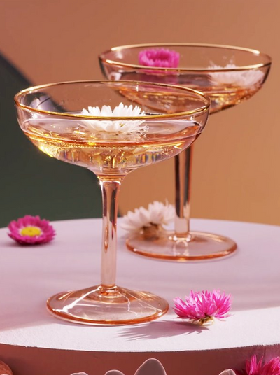 Coupe Pink Champagne glass
