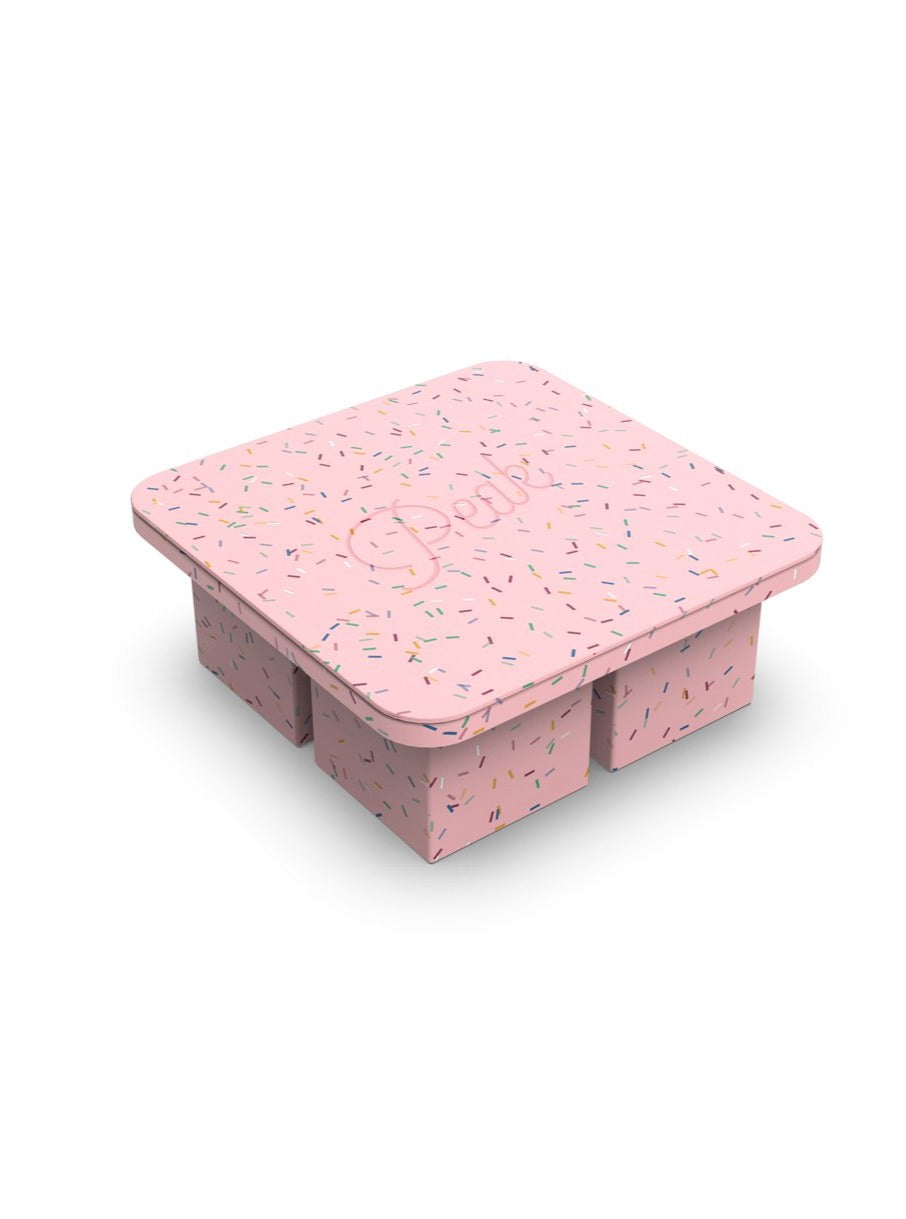 Extra Large Ice Cube Tray - Pink Speckled