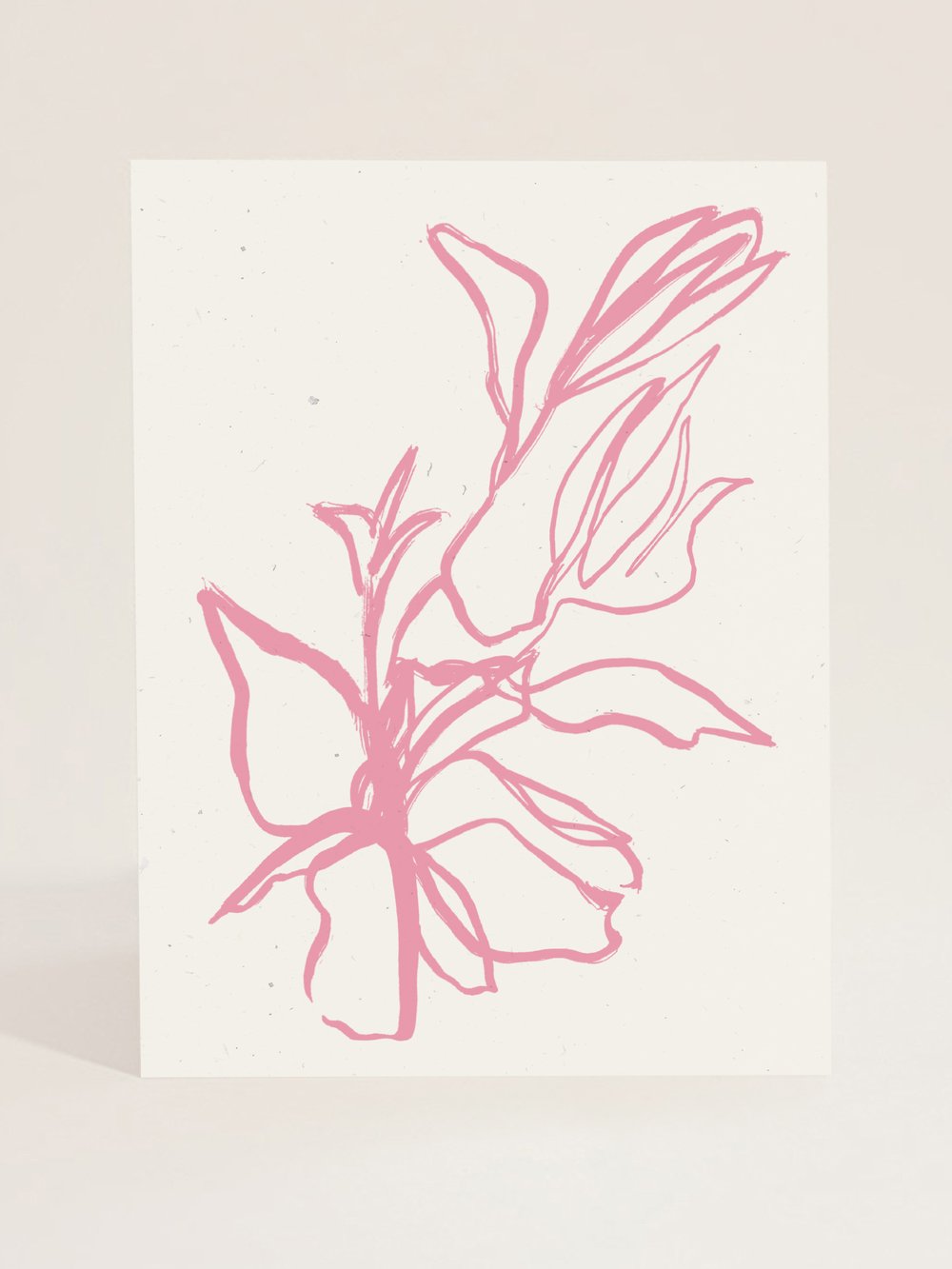 Flora Art Print In Orchid