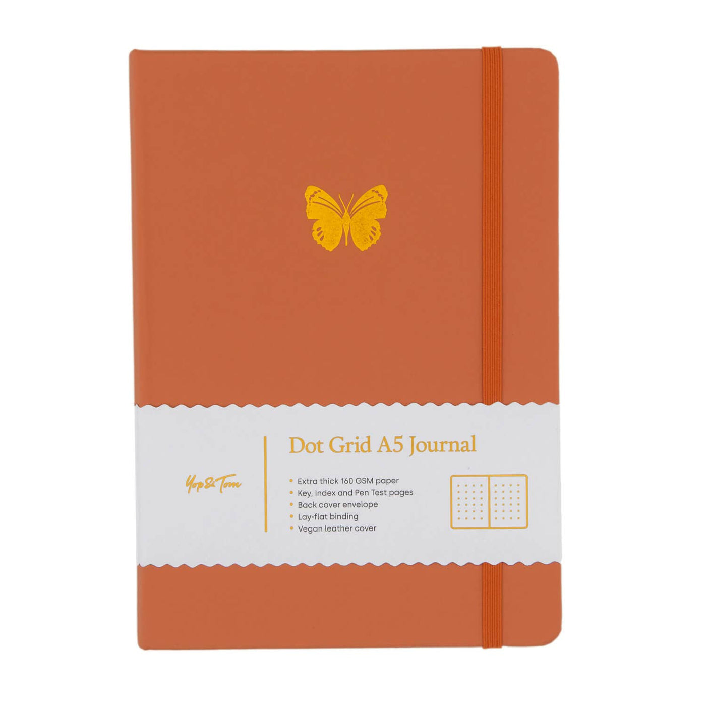 Dot Grid Journal - Butterfly - Burnt Orange