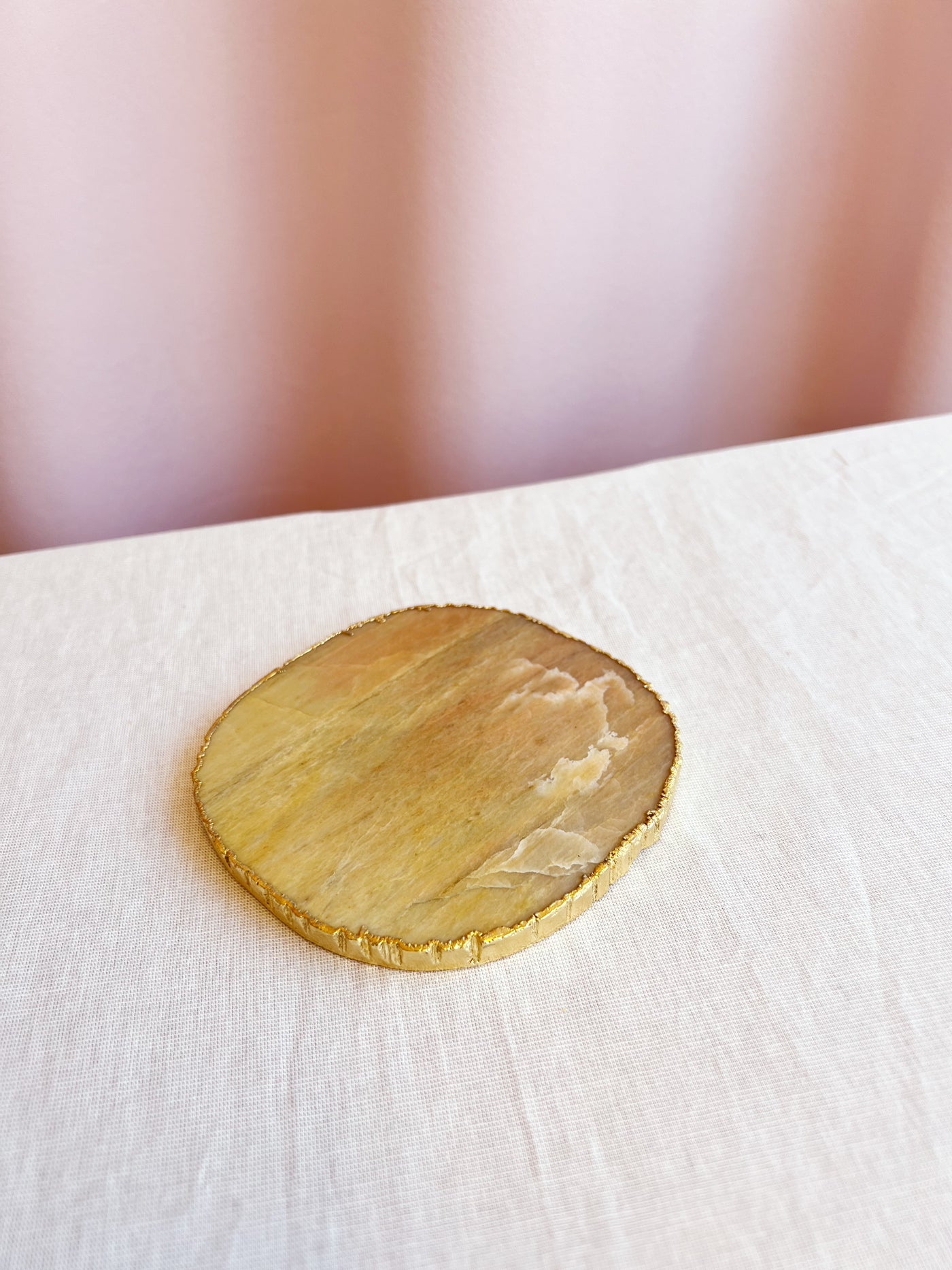 Agate Crystal Coaster - Cognac