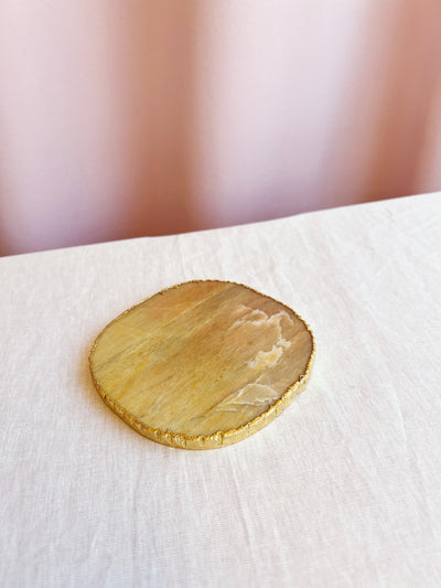 Agate Crystal Coaster - Cognac